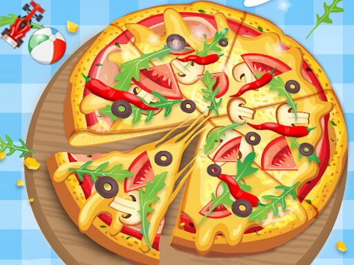giao diện trò chơi pizza maker